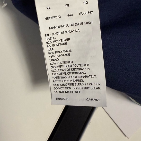 Nike Dark Blue Swimsuit with Patterned Accents - Picture 7 of 9